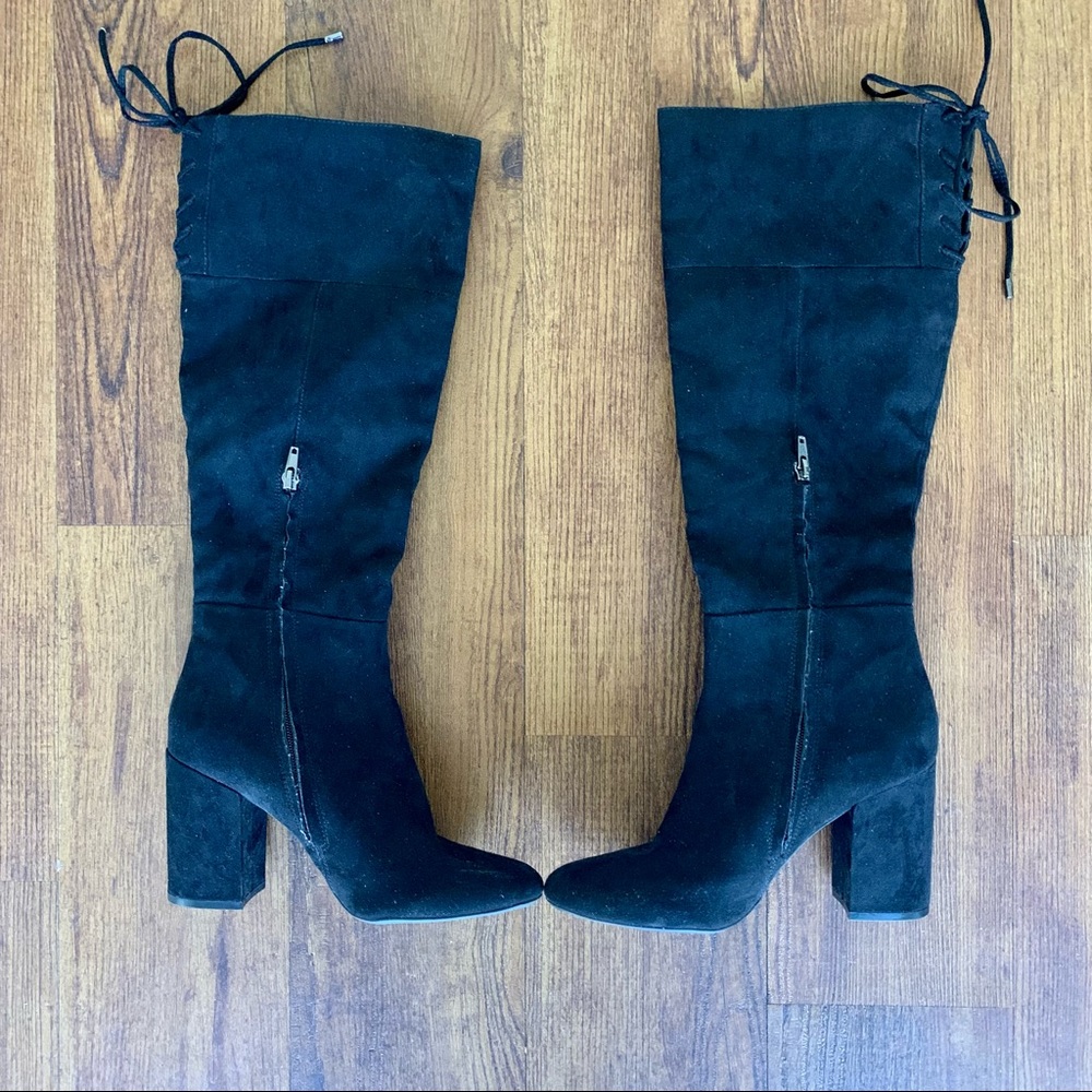 NWOT Kenneth Cole Reaction Black Chunky Heel Boot